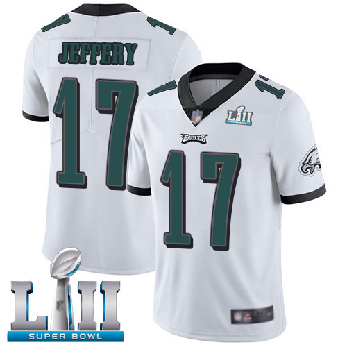 Men Philadelphia Eagles #17 Alshon Jeffery White Vapor Untouchable NFL Jersey Limited Player Super Bowl LII->philadelphia eagles->NFL Jersey